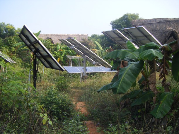 Solar panels at Sadhana Forest India, Auroville